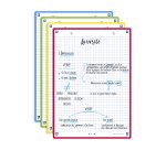 Fiche bristol 210 x 148 mm quadrillée 5 x 5 perforée couleurs assorties Oxford Révision 2.0 - Sachet de 32