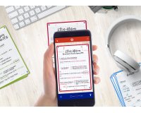 Fiche bristol 210 x 148 mm quadrillée 5 x 5 perforée couleurs assorties Oxford Révision 2.0 - Sachet de 32