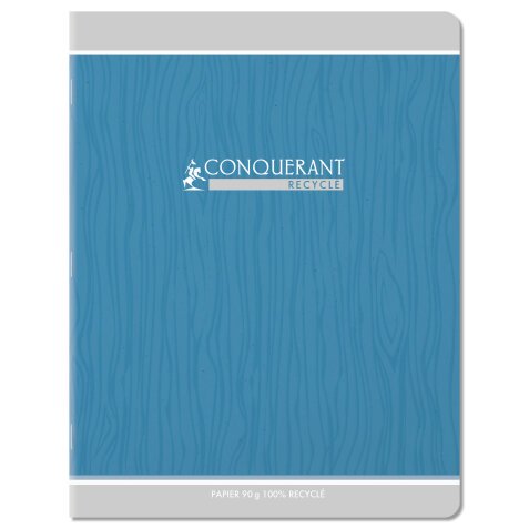 Cahier Conquerant classique agrafe 170x220 48p 90g seyes recycle assorti