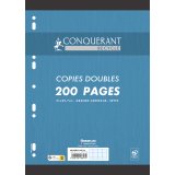 Copies doubles conquerant 7 perforees 210x297 film 200p   90g seyes recycle