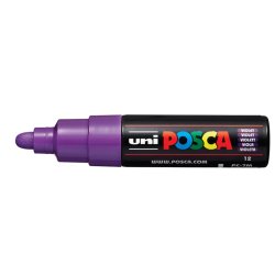 Marqueur peinture posca pc7m pointe large conique encre    inodore couvrante miscible    tous supports coloris violet