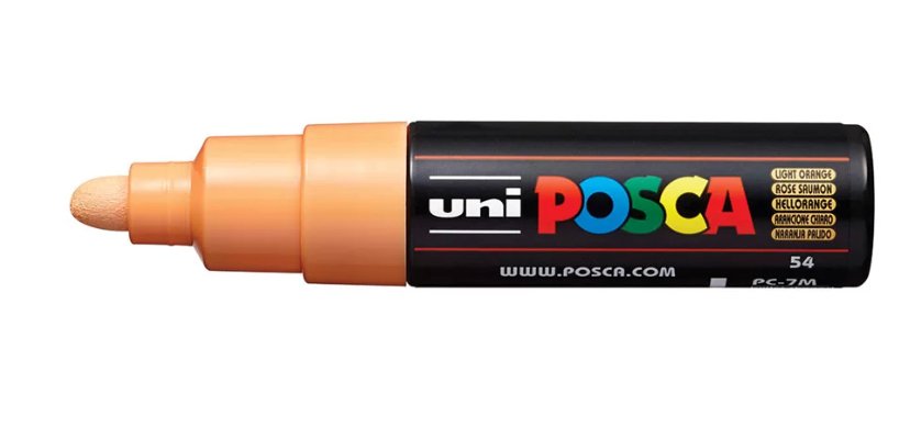 Marqueur peinture posca pc7m pointe large conique encre    inodore couvrante miscible    tous supports coloris rose