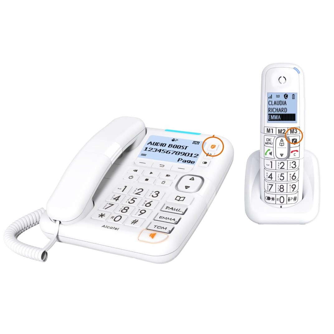 Alcatel XL785 Analog/DECT telephone Caller ID White