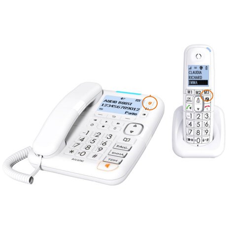 Alcatel XL785 Analog/DECT telephone Caller ID White