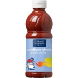 Flacon de 500ml gouache Glossy terre de Sienne