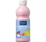 Peinture acrylique lefranc bourgeois glossy fluide brillante indélébile multi-supports rose bonbon flacon 500ml