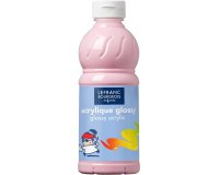 Peinture acrylique lefranc bourgeois glossy fluide brillante indélébile multi-supports rose bonbon flacon 500ml