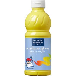 Flacon de 500ml gouache Glossy Jaune primaire