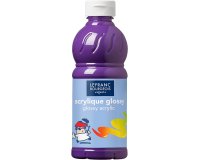Peinture acrylique lefranc bourgeois glossy fluide brillante indélébile multi-supports violet flacon 500ml