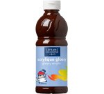Peinture acrylique lefranc bourgeois glossy fluide brillante indélébile multi-supports chocolat flacon 500ml