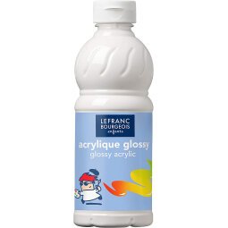 Flacon de 500ml gouache Glossy Blanc