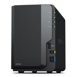 Synology DiskStation DS223 serveur de stockage NAS Bureau Realtek RTD1619B 2 Go DDR4 0 To