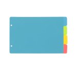 Intercalaires A5 en polypropylène Viquel Happy Fluo 4 onglets - 1 jeu