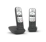 Gigaset A690 Duo Teléfono analógico con bloqueo de llamadas Negro, Plata