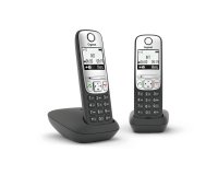 Gigaset A690 Duo Teléfono analógico Identificador de llamadas Negro, Plata