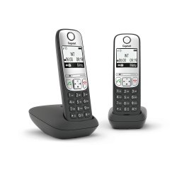 Gigaset A690 Duo Teléfono analógico Identificador de llamadas Negro, Plata