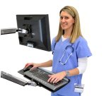 Ergotron LX Wall Mount Keyboard Arm Argent