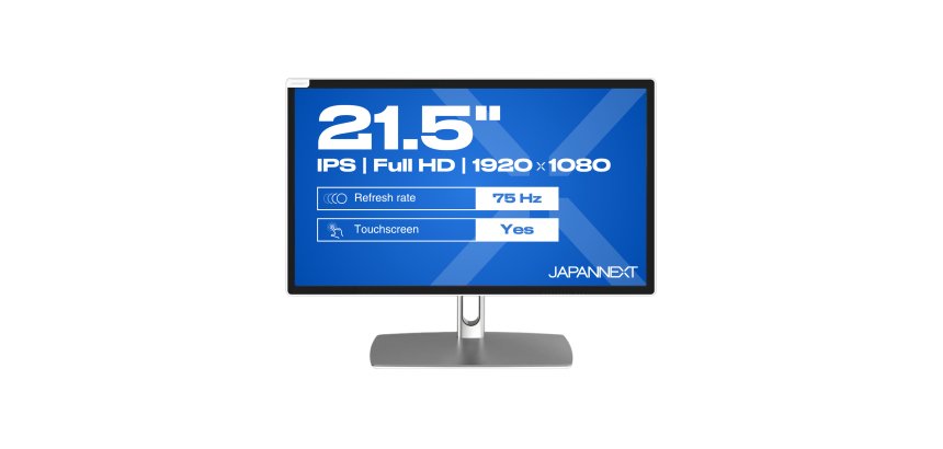 JAPANNEXT JN-IPS2152FHDR-C65W-FLD-T écran plat de PC 54,6 cm (21.5") 1920 x 1080 pixels Full HD LED Écran tactile Gris