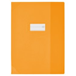 Protège-cahier 21x29,7cm Strong Line cristal 15/100° + renforcés (30/100°). Coloris orange