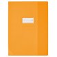 Protège-cahier 21x29,7cm Strong Line cristal 15/100° + renforcés (30/100°). Coloris orange
