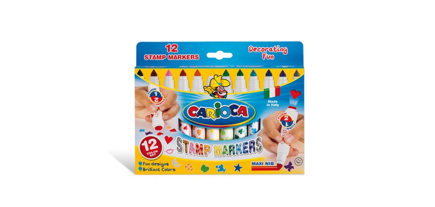 Carioca Stamperello felt pen Multi Multicolour 12 pc(s)
