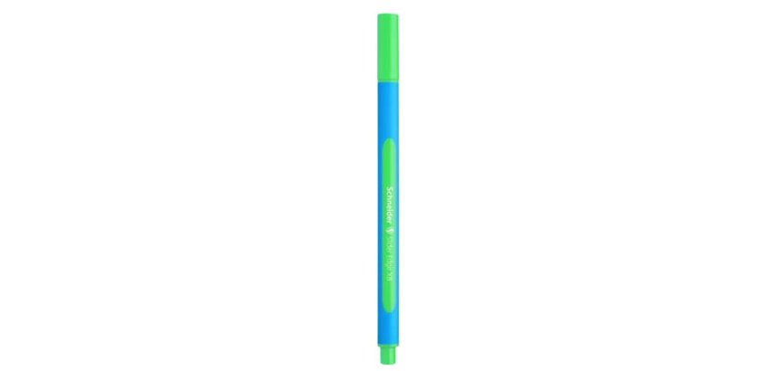 Stylo-bille schneider slider edge écriture large 1mm corps triangulaire caoutchouc viscoglide vert