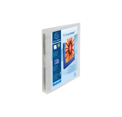 Exacompta 51568E raccoglitore ad anelli A4, A4+ Trasparente, Bianco