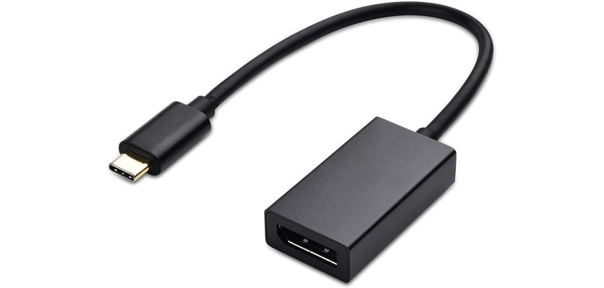DLH Adaptateur USB-C male vers DisplayPort (DP) femelle - longueur 21cm - 4K/60Hz - noir