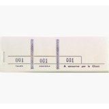 Bloc passe-partout 100 feuillets numérotés de 3 volets - Format 4,8x15 cm - Blanc