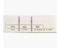 Bloc passe-partout 100 feuillets numérotés de 3 volets - Format 4,8x15 cm