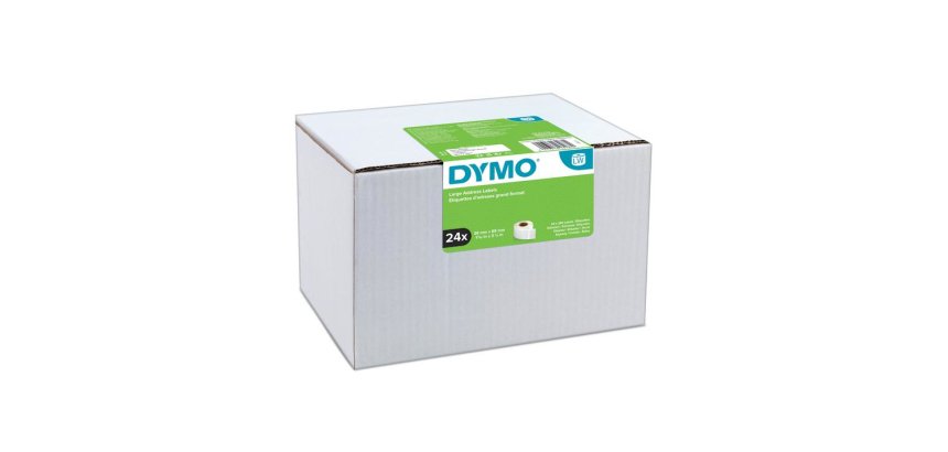 Pack 24 rouleaux d'étiquettes d'adresse 36 x 89 mm Dymo - Rouleaux de 260