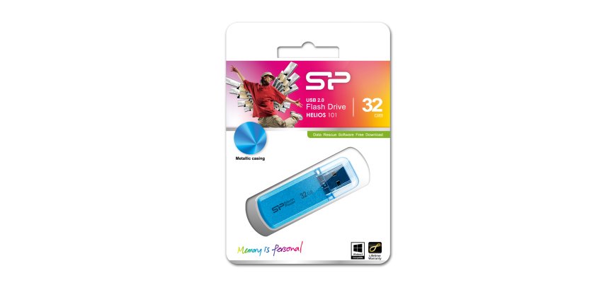 Silicon Power Helios 101 lecteur USB flash 32 Go USB Type-A 2.0 Bleu