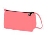 Trousse large antartik avec poche frontale grande         ouverture 110x85x200 mm       corail