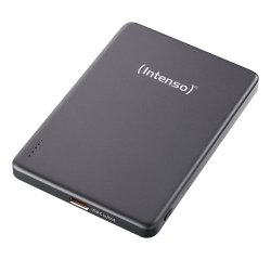 Intenso MW5000 Magnetic Power Bank 5000 mAh – MagSafe Compatible, 15W Wireless Charging, 20W USB-C PD, Slim & Compact – Tested in Germany – Gray