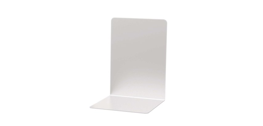 Serre-livres maul aluminium coins arrondis 16x15x21cm     coloris argent