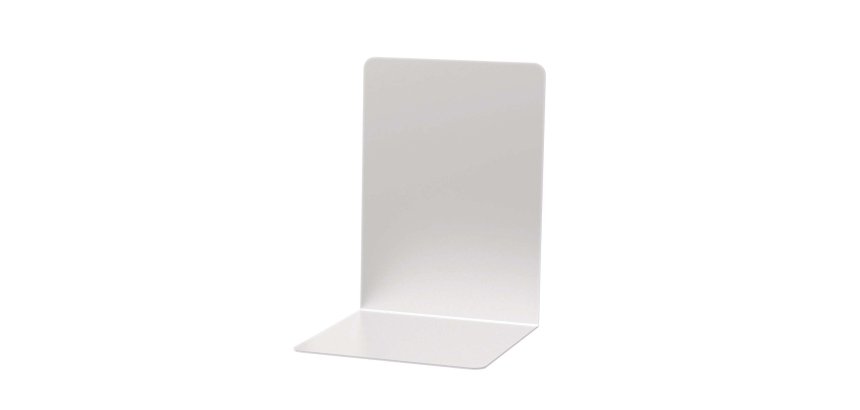 Serre-livres maul aluminium coins arrondis 16x15x21cm     coloris argent
