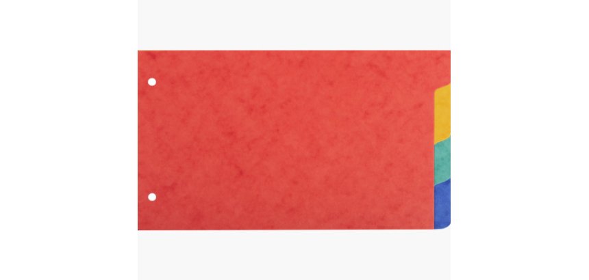 Intercalaires pour fiches bristol en carte lustrée 225g/m2 4 positions - 125x200mm - Couleurs assorties