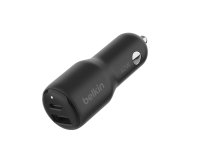 Belkin CCB005btBK Portátil, Smartphone, Tableta Negro Encendedor de cigarrillos Carga rápida Interior