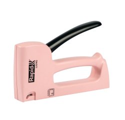 Agrafeuse murale rapid r13 ljung agrafes fil fin n13     poignee ergonomique coloris   rose bruyere