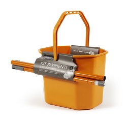 Perfetto 0469F mopping system/bucket Single tank Black, Grey, Orange, White