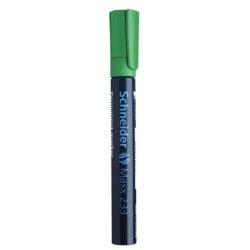 Marqueur permanent MAXX 233, corps en aluminium, pointe biseautée, encre Verte à faible odeur