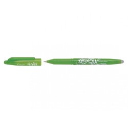 Roller pilot frixion ball écriture moyenne 0.5mm encre effaçable grip préhension rechargeable gomme sertie vert pomme