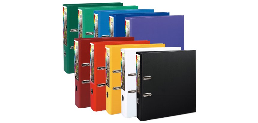 Classeur levier exacompta prem'touch polypropylène a4+ dos  80 mm couleurs assortis office