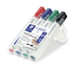 Marqueur staedtler tableau blanc dry safe pointe ogive assortiment 4 unités