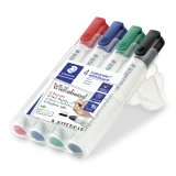 Marqueur staedtler tableau blanc dry safe pointe ogive assortiment 4 unités