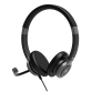 Port Designs 912001 écouteur/casque Avec fil Arceau Bureau/Centre d'appels USB Type-C / USB Type-A Noir