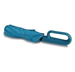 Muitomas UMBRHOOKBL umbrella Blue Fiberglass Polyester Compact Rain umbrella