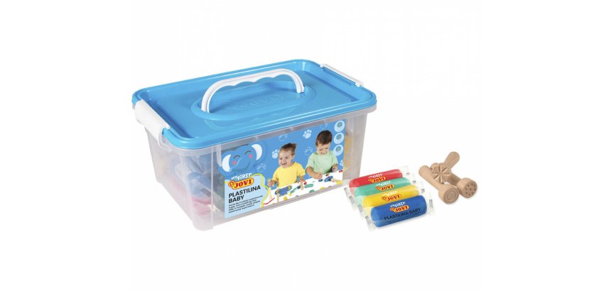 Pate a modeler jovi plastilina baby coffret       coloris assortis 20 pains 38g + 9 tampons bois pour pate a