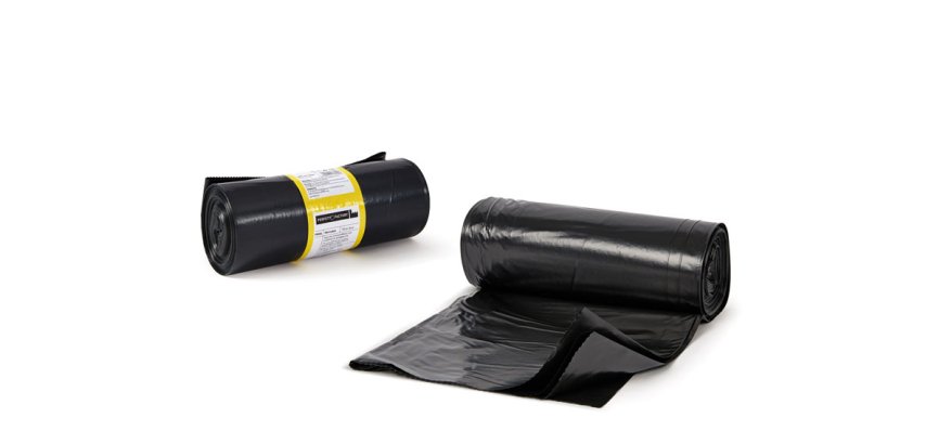 Sacchi per rifiuti Hercules - 90x120 cm - 150 L - 50 micron - nero - PerfettoFactory - rotolo da 10 sacchetti