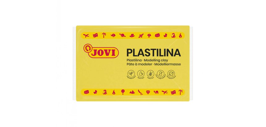 Pâte à modeler jovi plastilina végétale coloris jaune 350g
